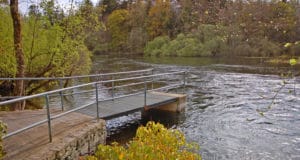 Accessible fishing stand at Cong Hatchery