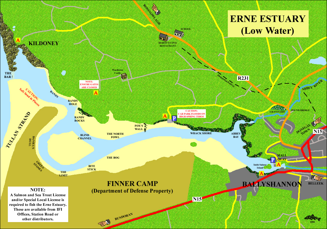 Erne estuary access map