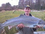Cold weather no deterrent to springers on the Moy John O’Connell with a fine 14.5 lbs Moy spring salmon