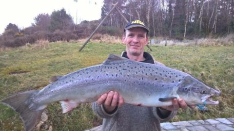 John O’Connell with a fine 14.5 lbs Moy spring salmon
