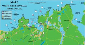 Sea angling Map North West Donegal
