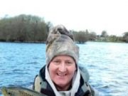 Peadar McAvinney with a trout caught on a Humungus