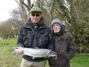Salmon fishing picks up on the Feale Robert Devitt and pal Mick Curtin with Robert's 10lbs Feale salmon