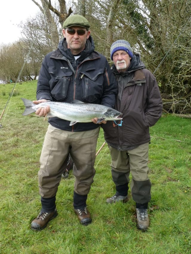 Robert Devitt and pal Mick Curtin with Robert's 10lbs Feale salmon