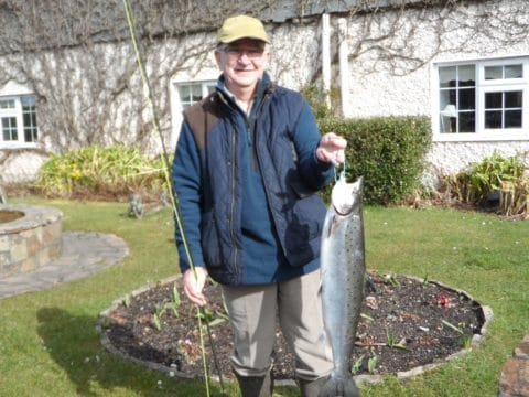 Ronnie Counihan with his 7.25lbs Kylemore Salmon 