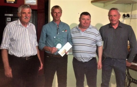L-R Joe Slattery FCAA, Nigel Hirst winner, Richie Flynn The Avondhu Bar, Tommy Lawton FCAA