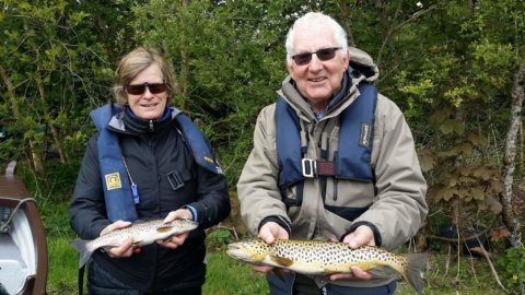 Alan Spooner and Una Heffernan from Limerick with their catch