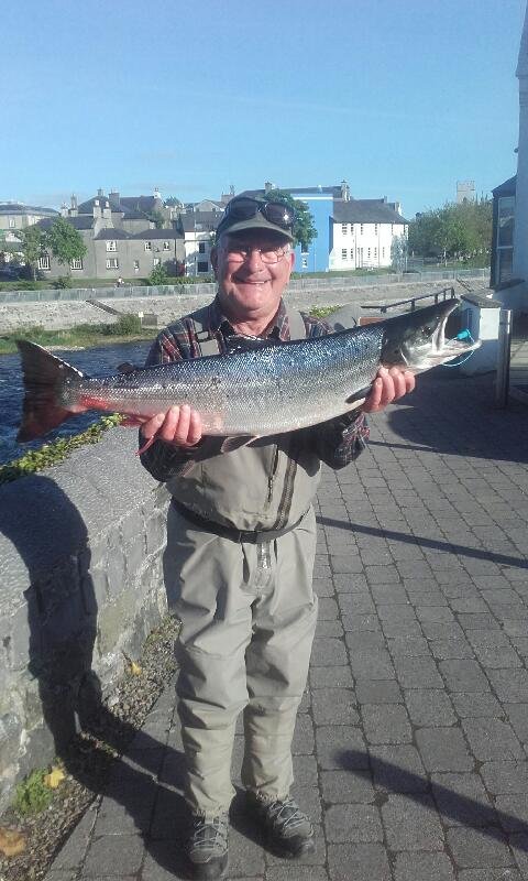Billy Moylan, Laois with his cracking 15lbs 3oz spring salmon