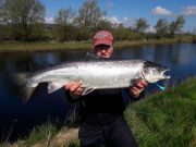 David Bradley with his 12.5lbs salmon on Foxford Fishery