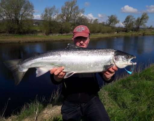 David Bradley with his 12.5lbs salmon on Foxford Fishery