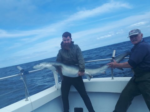 A Galway Bay blue shark of 171cm for Danny