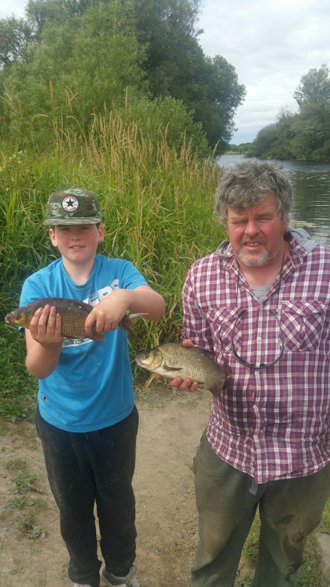 Stephen Quinn and son Lucas had a brilliant morning at shannon harbour with a mixed bag of bream , hybrids and roach all caught on maggot fished on a feeder