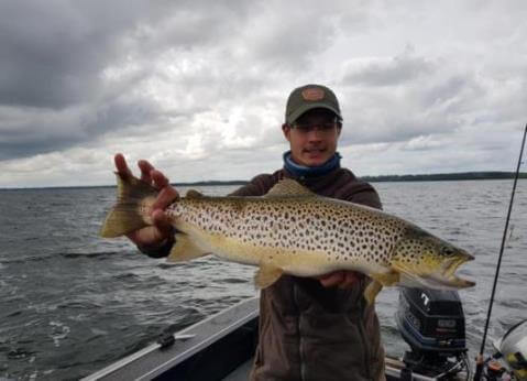 Christopher Defillon with his magnificent Sheelin trout