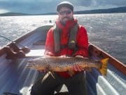 Corrib fishes well despite Storm Ali Ross Kirwan, fishing with Richard Gibbons, had this cracking trout over 7lbs on a Claret Dabbler. #CPRsavesfish