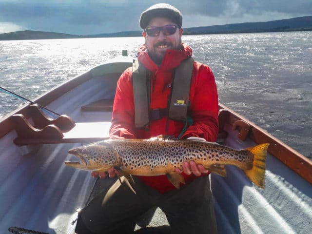 Ross Kirwan Courtesy of Richard Gibbons Ross Kirwan, fishing with Richard Gibbons, had this cracking trout over 7lbs on a Claret Dabbler. #CPRsavesfish