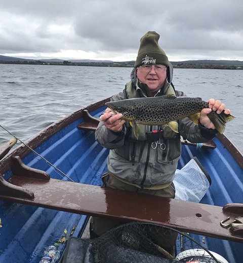 A fine trout for UK visitor Adrian Blackwell