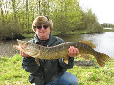 Gerard with his first Pike of his holiday.