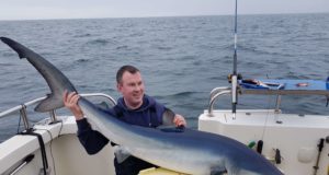 Tough weather and tough shark fishing off Courtmacsherry