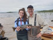Almha nets 2 Corrib Trout to win the Irish Ladies Flyfishing Team Trial on Lough Corrib