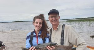 Almha nets 2 Corrib Trout to win the Irish Ladies Flyfishing Team Trial on Lough Corrib