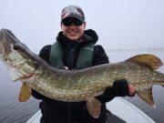 Joe and Pat win Midland Pike Anglers Boat Competition Maciej Dukacz, Midland Pike Anglers with a Lough Ree pike. Photo by Patryk Stolarczyk