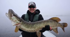 Maciej Dukacz, Midland Pike Anglers with a Lough Ree pike. Photo by Patryk Stolarczyk