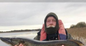 Good winter pike fishing for Northern Ireland anglers Carl didn't have to wait long.
