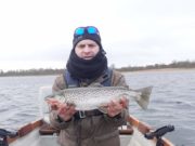 kevin Coyle and 3lbs 6oz Owel trout on opening day