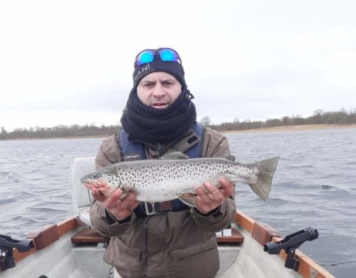 Owel Cracker for Coyne kevin Coyle and 3lbs 6oz Owel trout on opening day