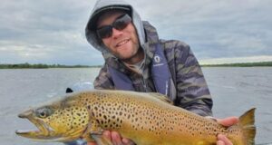 July and January on Sheelin as Mayfly gets going Owain with his mayfly catch