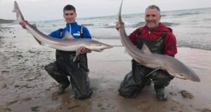 Menapia Anglers enjoying great tope fishing from the shore