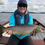 Joan Garahy with her 5lb Sheelin trout