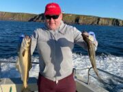 Dungarvan charter boat anglers enjoying their time on the water pollack
