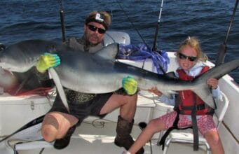 Amy’s back for an epic Blue Shark session