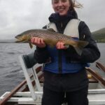 Lady angler Corrib trout