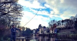 Salmon fishing on the River Liffey