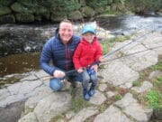 A day out on the River Dodder for Vincent and Reuben Father and son fish on the River Dodder on opening day