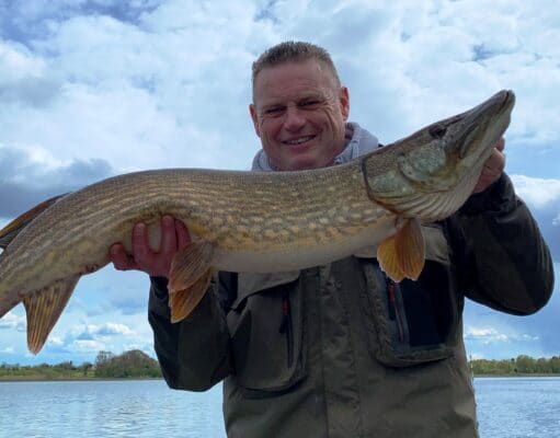 Kevin with a 105 cm pike
