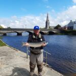 Ridge Pool Ghillie John Howley with the first salmon of 2021 for the Ridge Pool