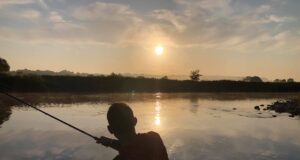 Glenda Powell captures a moment in salmon fishing at Blackwater Salmon Fishery