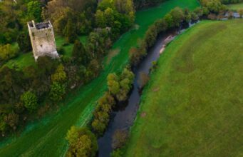 Bride and Blackwater tribs fishing well for trout Aerial view of the Bride at Conna