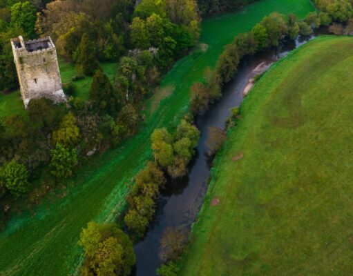 Trout fishing reported as good on the Bride Aerial view of the Bride at Conna