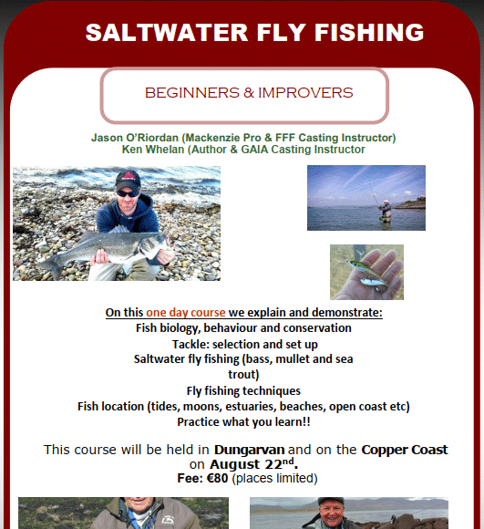 Saltwater FLy Fishing course flier
