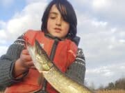 Another young angler gets some early season pike Reuben