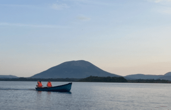 Wild conditions kept most boats off the water on Lough Conn
