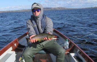 Good duckfly fishing on Cullin – PB trout for Bernard