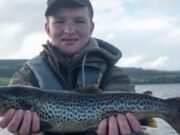 Mixed fishing on Conn wets best but Sedges hatching Brendan Murphy, Cloghans with a trout for just under 3 lbs on a Black Pennell near Comorant Rocks.