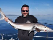 May fishing well for charter anglers off Wicklow Robbie Troy junior with a fine pack tope