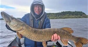 Pike fishing in Roscommon, Ireland.