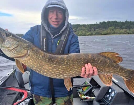 Pike fishing in Roscommon, Ireland.